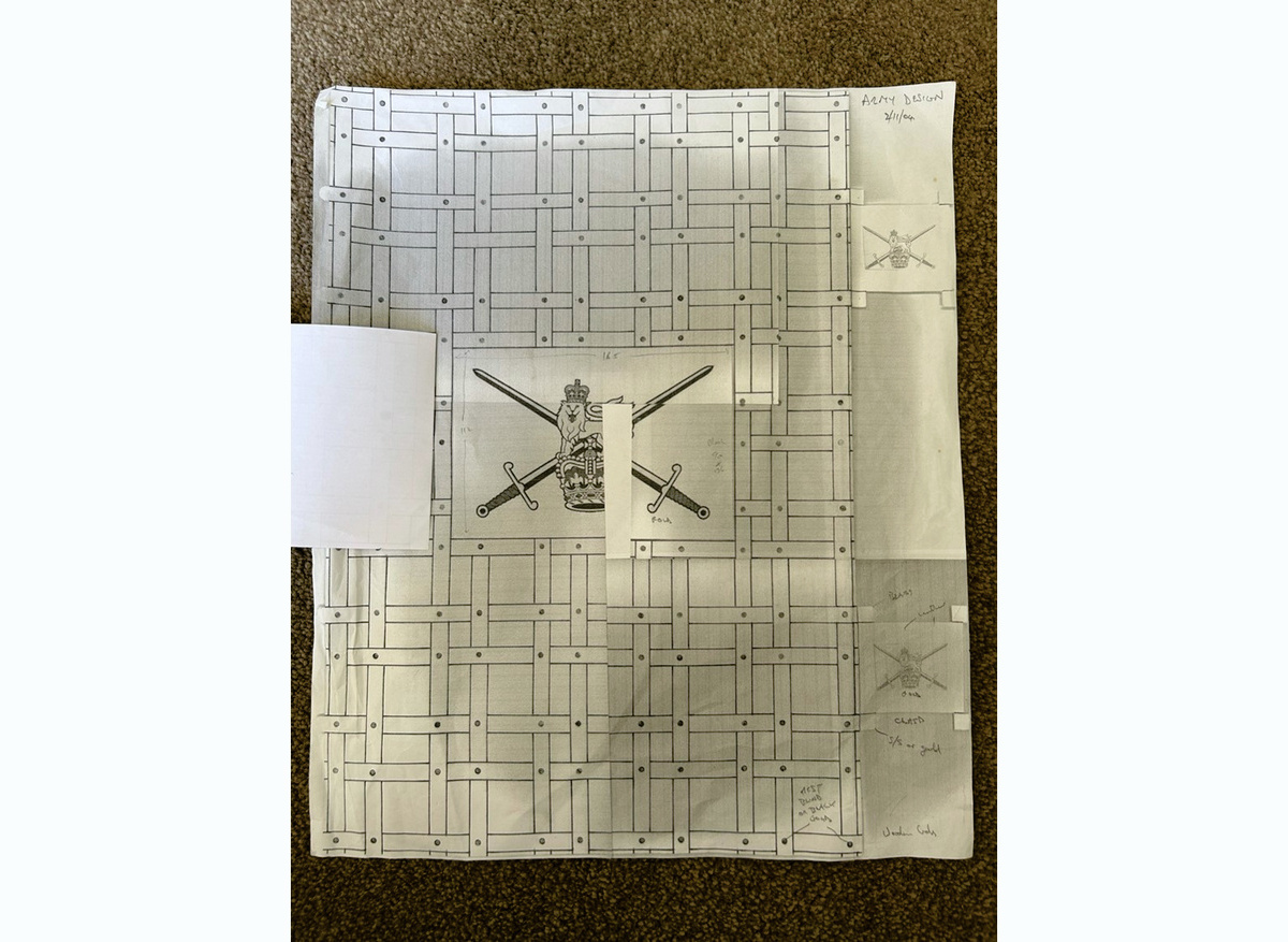 Photocopy of the design supplied for front boards