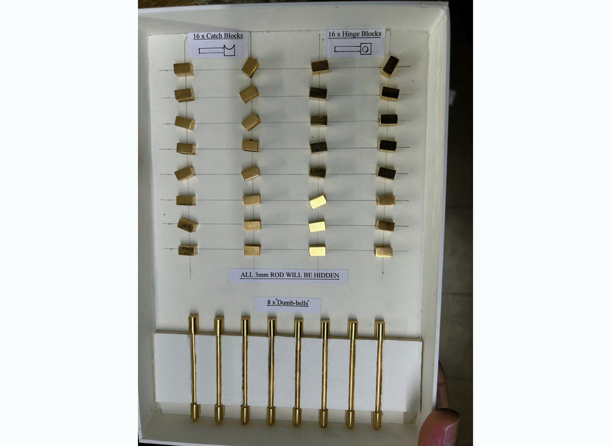 Clasp components once gold plated