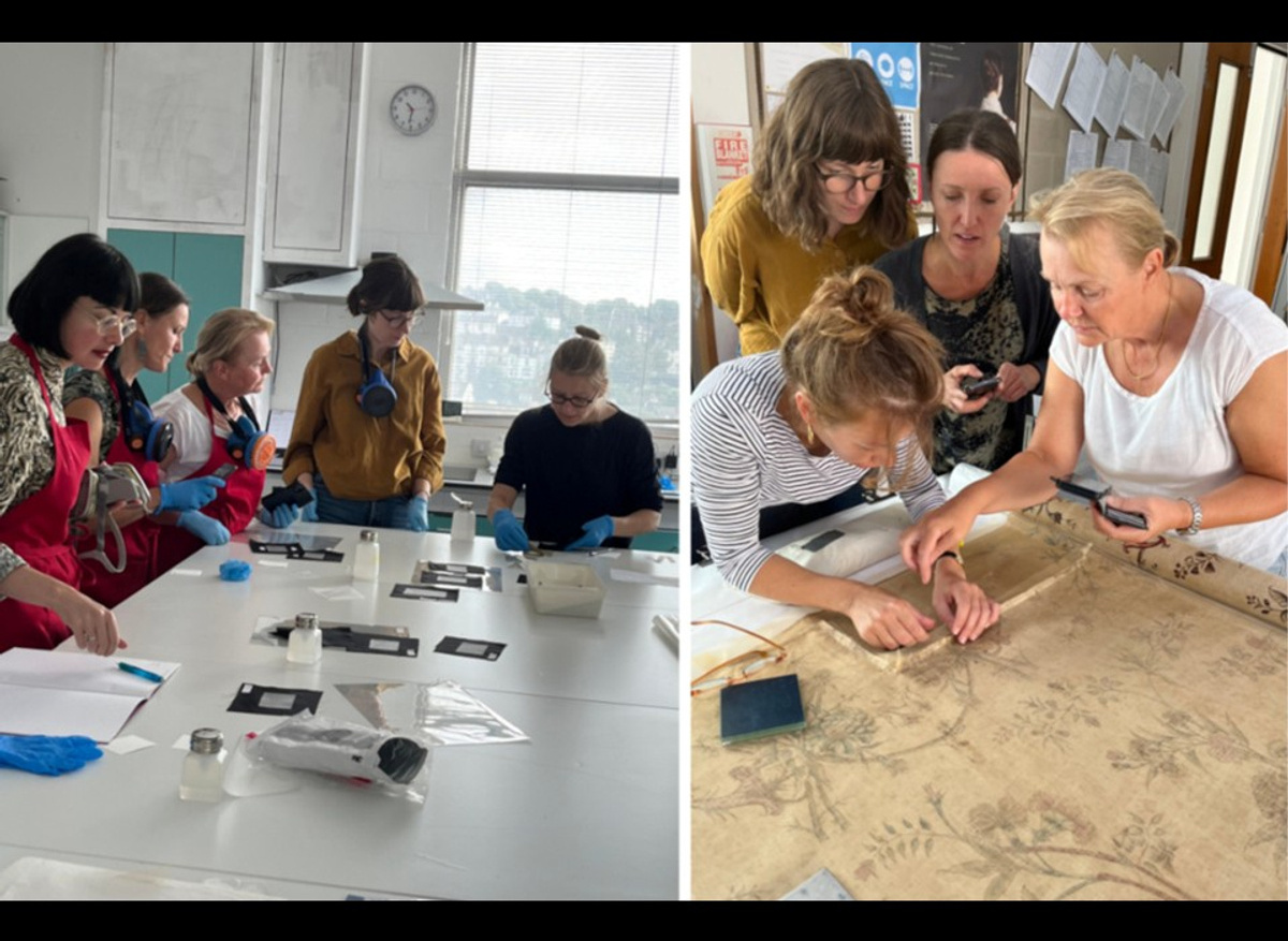 Views of a recent conservation workshop hosted at the ZTC studio, Brighton
