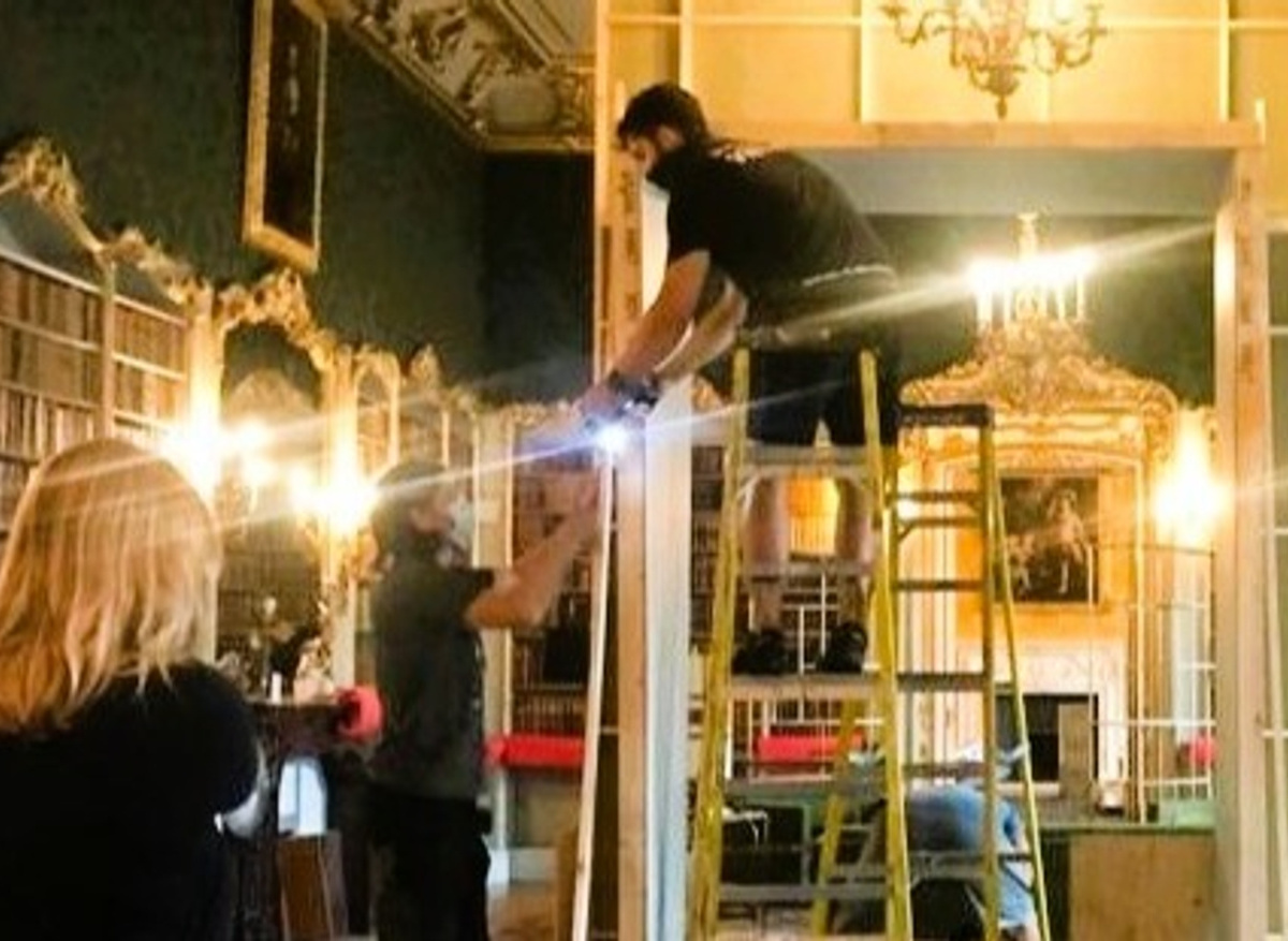 Overseeing the construction of flattage prior to filming during prep.