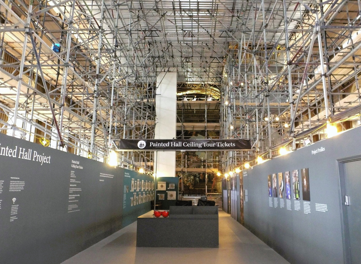 Old Royal Naval College, Greenwich: conservation of the 18th-century scheme of wall paintings by Sir James Thornhill in the Painted Hall