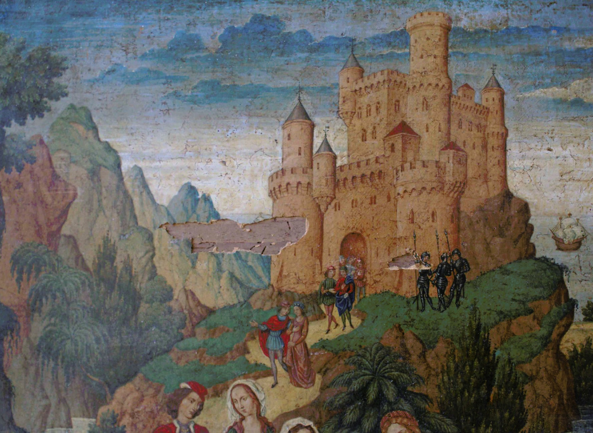 ‘Fake Panel’ by the Spanish Forger, c1900 – 1930, during treatment