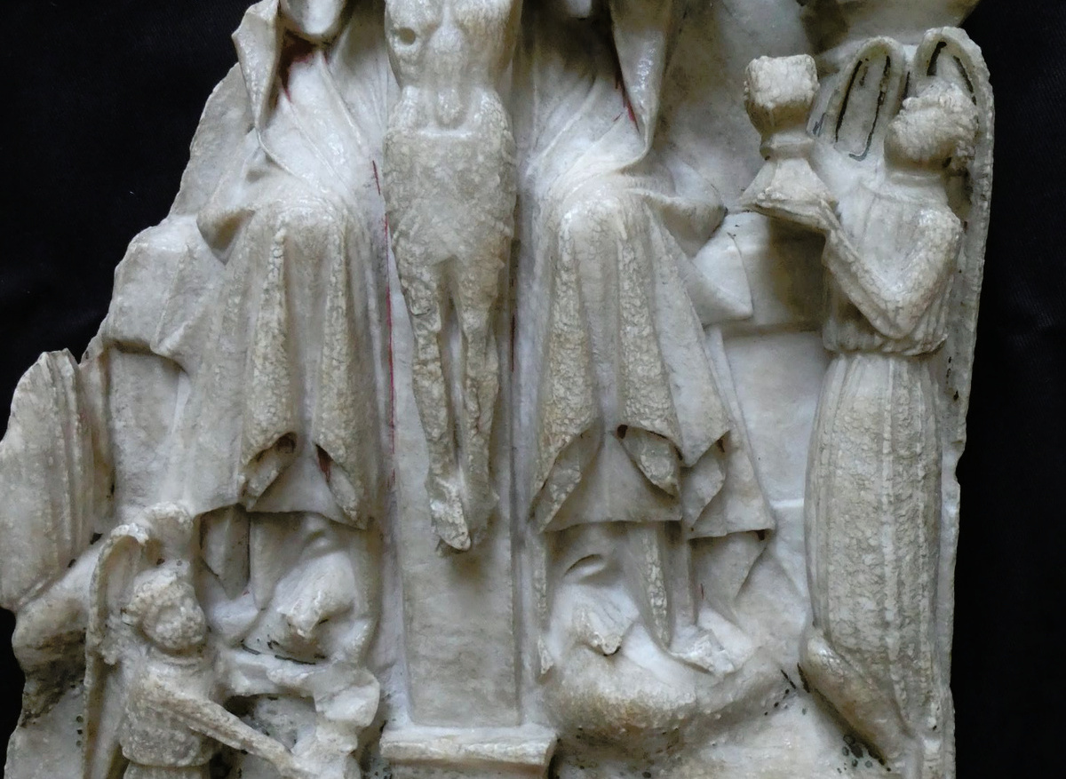 Nottingham alabaster with fragments of polychrome