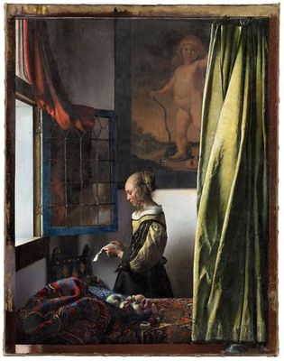 キーボード Raw Studio - Vermeer's girl Hidden Cupid Revealed in Vermeer's 'Girl Reading a Letter at an