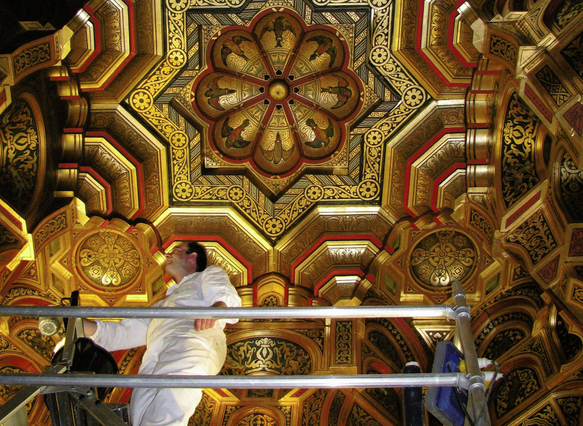 Conservation of the historic interiors by William Burges in Cardiff Castle
